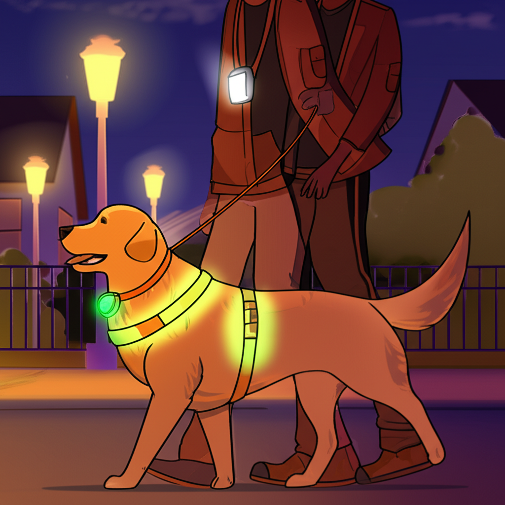 大型犬の夜散歩を安全にする厳選グッズ3選【反射＋発光の組み合わせが正解】